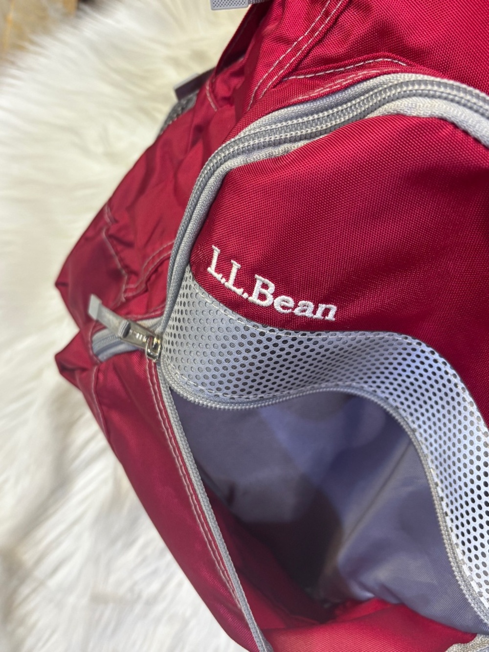 EUC [LL Bean] Red Backpack < All-Star Deluxe Book Pack > School Camp | 10+ - Picture 10 of 16